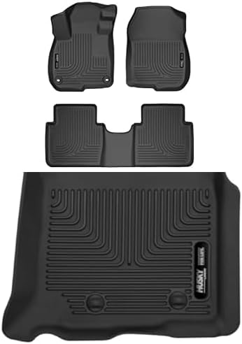 Husky Liners Weatherbeater Floor Mats | Custom Fit for 2017-2022 Honda CR-V (excludes Hybrid) w/Cargo Deck Positioned to Top/Upper Level | Front & 2nd Row + Cargo, 4-pc. Black