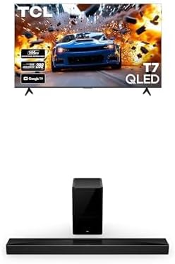 TCL 75-Inch T7 Series (75T7, 2025 Model) 4K QLED with Dolby Vision HDR & Dolby Atmos Smart TV with Google TV + Q75H Q Class 5.1.2 Channel Soundbar with Dolby Atmos