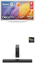 Bundle of Hisense 32S5QF 32' QLED Smart Fire TV + HS2100 240W Soundbar System. Art Design, Wireless Sub, DTS Virtual:X, Dolby Audio, Bluetooth 5.3. Perfect All-in-One Entertainment.