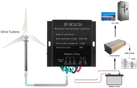 24V 48V Hybrid Wind Solar Charge Controller, 1200W-3000W Generator Battery Management Regulator for Optimal Energy Efficiency and Performance