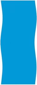 In The Swim 12 x 18 Oval 20 Mil Overlap Pool Liner for Above Ground Swimming Pools - 48/52 Inch Wall Height - Solid Blue Design