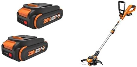 WORX 20V 2.0Ah Battery 2-pc Bundle & 12' Cordless String Trimmer & Lawn Edger Combo Kit (Battery & Charger Included)
