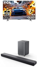 TCL 55-Inch T7 Series (55T7, 2025 Model) 4K QLED with Dolby Vision HDR & Dolby Atmos Smart TV with Google TV + S55H S Class 2.1 Channel Sound Bar with Dolby Atmos