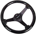 Auto Dynasty NRG Innovations Rein Replacement forced RST-036BSB-BK 350mm 3' Deep Dish Neo Chrome Spoke Galaxy Sparkle Wood Steering Wheel