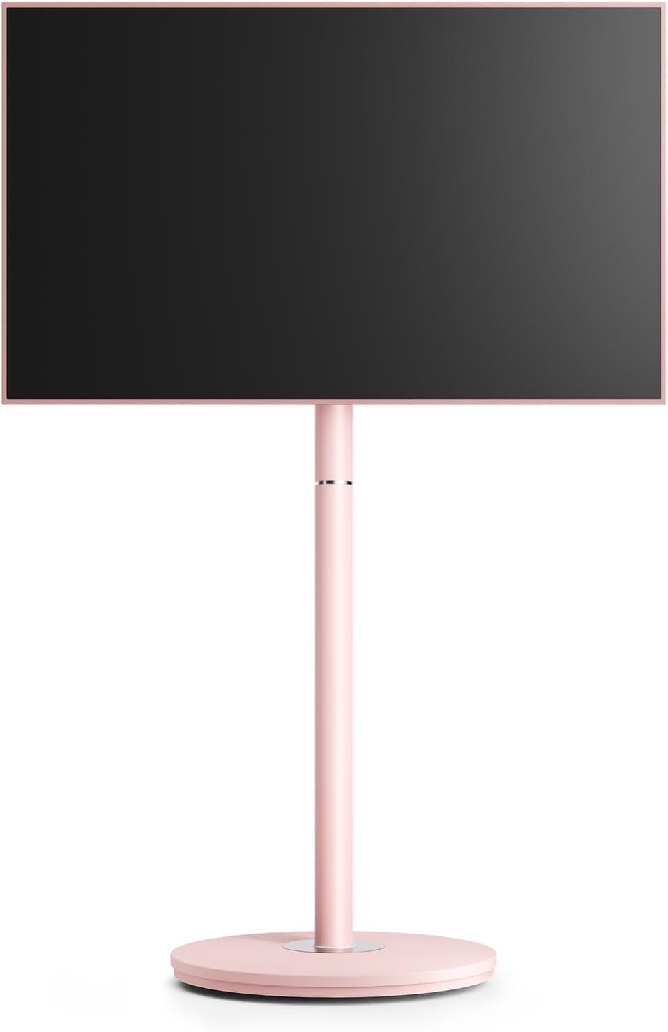 FITUEYES Design Mobile Rolling TV Cart for 32-65 Inches Television, Modern Corner TV Floor Stand on Wheels Fits Max VESA 400x400mm, V2 Portable Smart Television Cart,Pink, Master Series