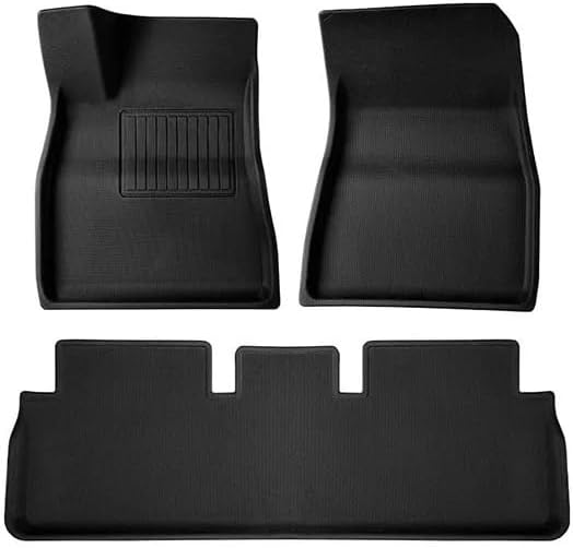 Floor Mats Compatible with Tesla Model 3 Highland 2024 All Weather Trunk Floor Mat Full Set WP Non-Slip Cargo Liners(3pcs Model 3 LHD)