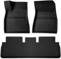 Floor Mats Compatible with Tesla Model 3 Highland 2024 All Weather Trunk Floor Mat Full Set WP Non-Slip Cargo Liners(3pcs Model 3 LHD)