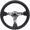 NRG Innovations NRG-RST-036DC-R Reinforced Steering Wheel, Hydro Dipped Digital Camo 3' Deep, 5mm Spoke, 350mm Sport Steering Wheel Black Leather With Black Baseball Stitching
