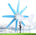 9000W Wind Turbine Generator - 12V/24V/48V Windmill Energy System, 8-Blade Low RPM Wind Generator for Home & Marine, Efficient Eco-Friendly Renewable Energy Solution