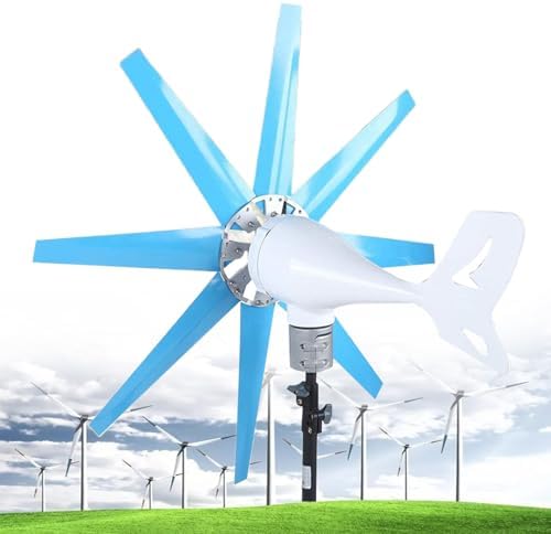 9000W Wind Turbine Generator - 12V/24V/48V Windmill Energy System, 8-Blade Low RPM Wind Generator for Home & Marine, Efficient Eco-Friendly Renewable Energy Solution