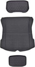 3D Floor Mats Compatible with Tesla Model 3 Highland 2024, All Weather WP LHD XPE Front Rear Trunk Cargo Liner Mat Accessories(3PCS Trunk Mats)