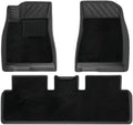 Floor Mats Compatible with Tesla Model 3 2024 Highland All Weather Cargo Liner Floor Mats Frunk Trunk Mats Backseat Protector Pad(6pcs Floor mat)