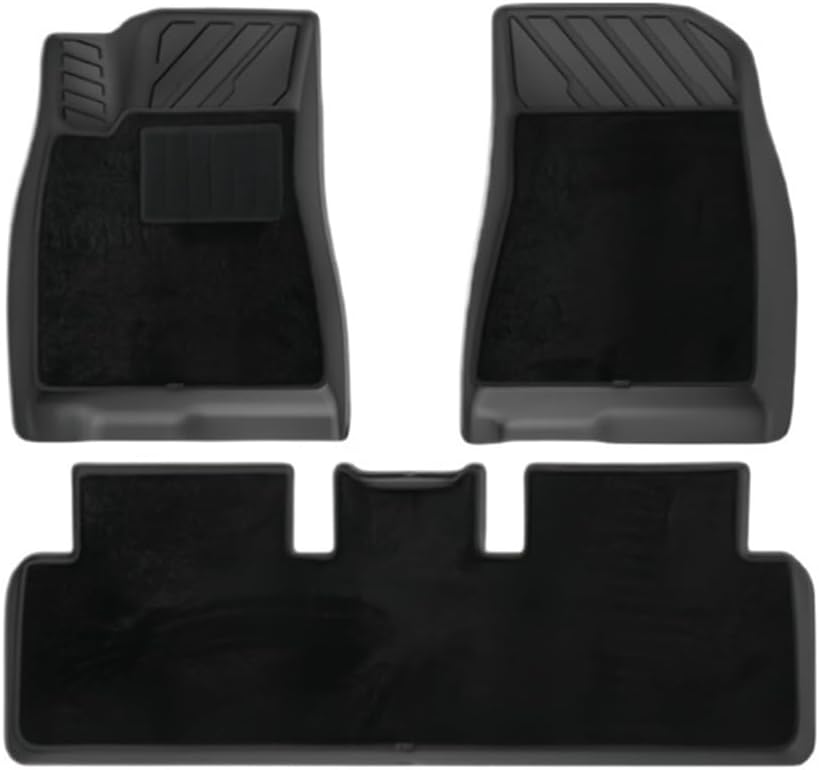 Floor Mats Compatible with Tesla Model 3 2024 Highland All Weather Cargo Liner Floor Mats Frunk Trunk Mats Backseat Protector Pad(6pcs Floor mat)