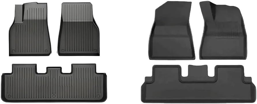 XPE Floor Mats Compatible with Tesla Model 3 2021-2024 Highland All Weather Trunk Mat WP Cargo Liner Left Right Rubber(Orange)