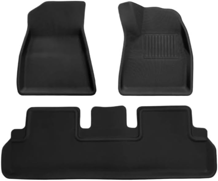 Compatible with Tesla Model 3 Highland 2024 XPE Floor Mats All Weather Trunk Floor Mat WP Cargo Liners Left Right Rubber(M3 3PCS RHD)