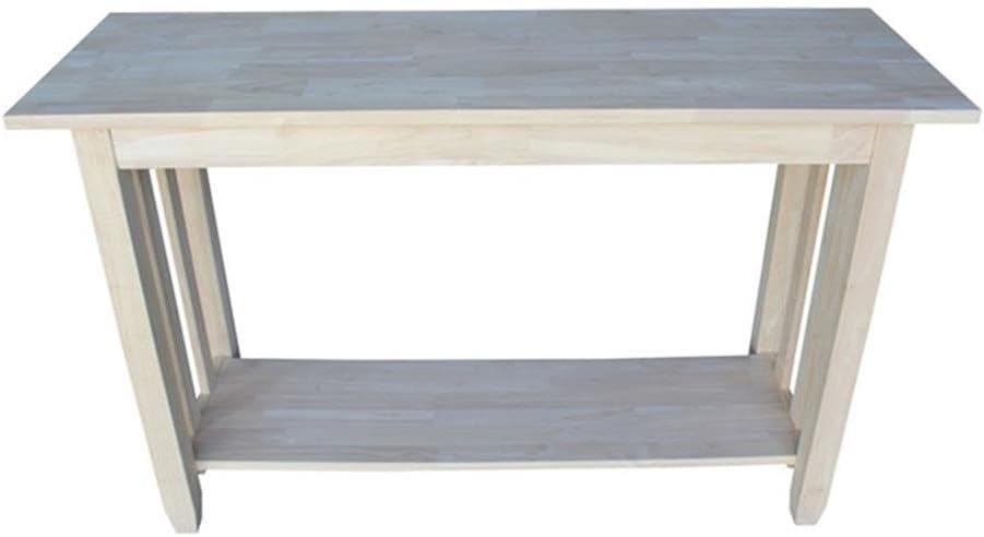 International Concepts Mission Unfinished Sofa Table