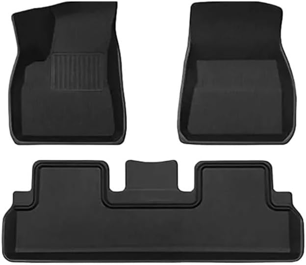Compatible with Tesla Model 3 Highland 2024 XPE Floor Mats All Weather Trunk Floor Mat WP Cargo Liners Left Right Rubber(M3 3PCS LHD)