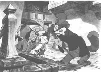 'Pinocchio' Lobby Card Publicity Still Fowlfellow and Pinocchio- Walt Disney