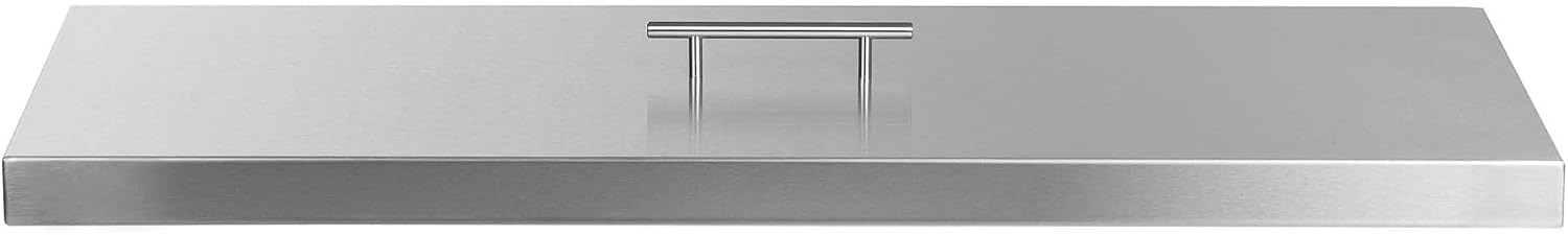 Celestial Fire Pit Cover for 30'x10' Rectangular Burner Pan (33' x 13' Actual Size), Stainless Steel, Wrapped Edge