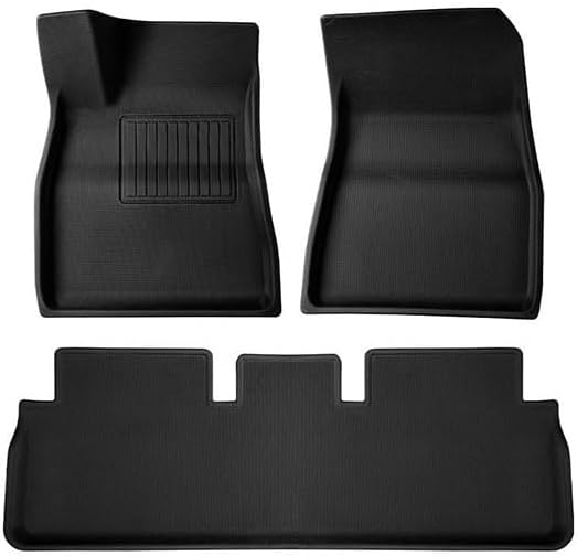 Floor Mats Compatible with Tesla Model 3 Highland 2024 All Weather Trunk Floor Mat Full Set WP Non-Slip Cargo Liners(3pcs Model 3 RHD)