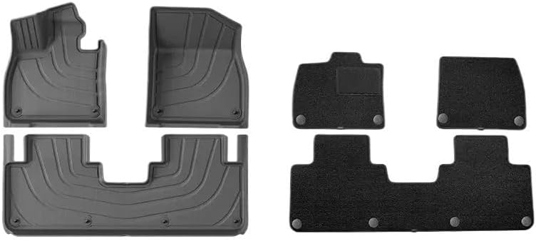 Compatible with LiXiang Li Auto Leading Ideal L6 PRO MAX 2024 2025 Floor Mats Cargo Liner Trunk Pad TPE Left-Hand Drive Black(Red)