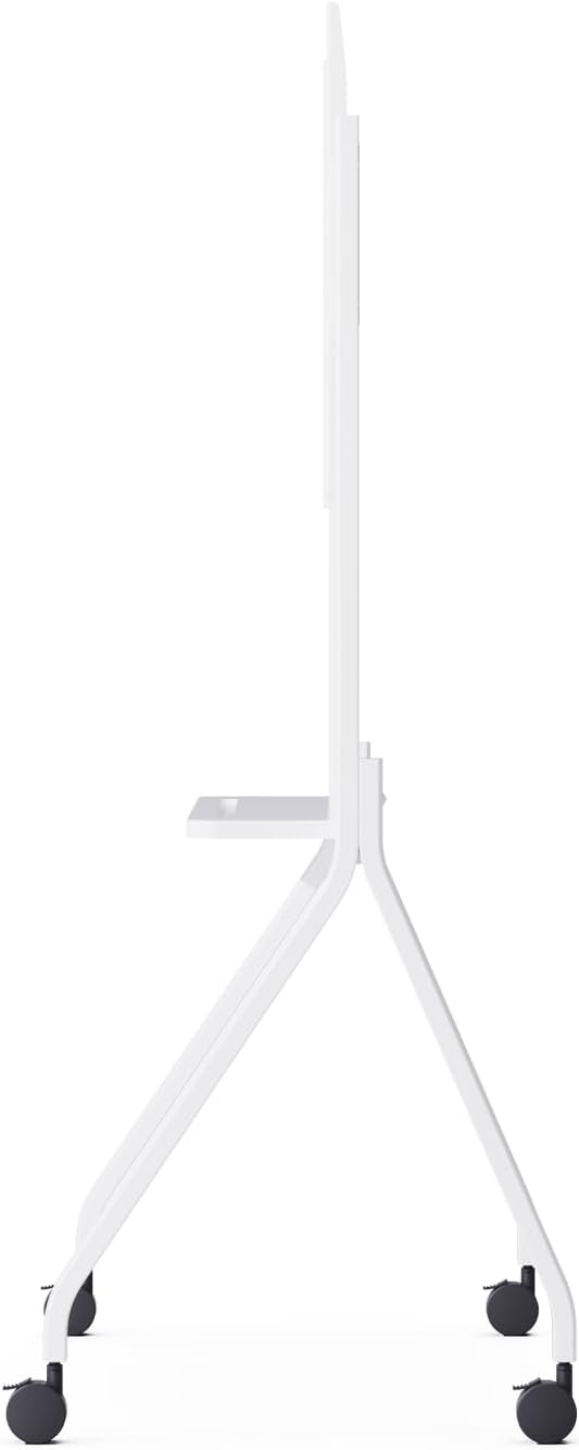 Mobile Stand for 43'- 75'' Smart Board, Heavy Duty Rolling TV Stand with Locable Wheels, Height Adjustable Holds up to 300lbs, Whiteboard Portable Cart on Wheels