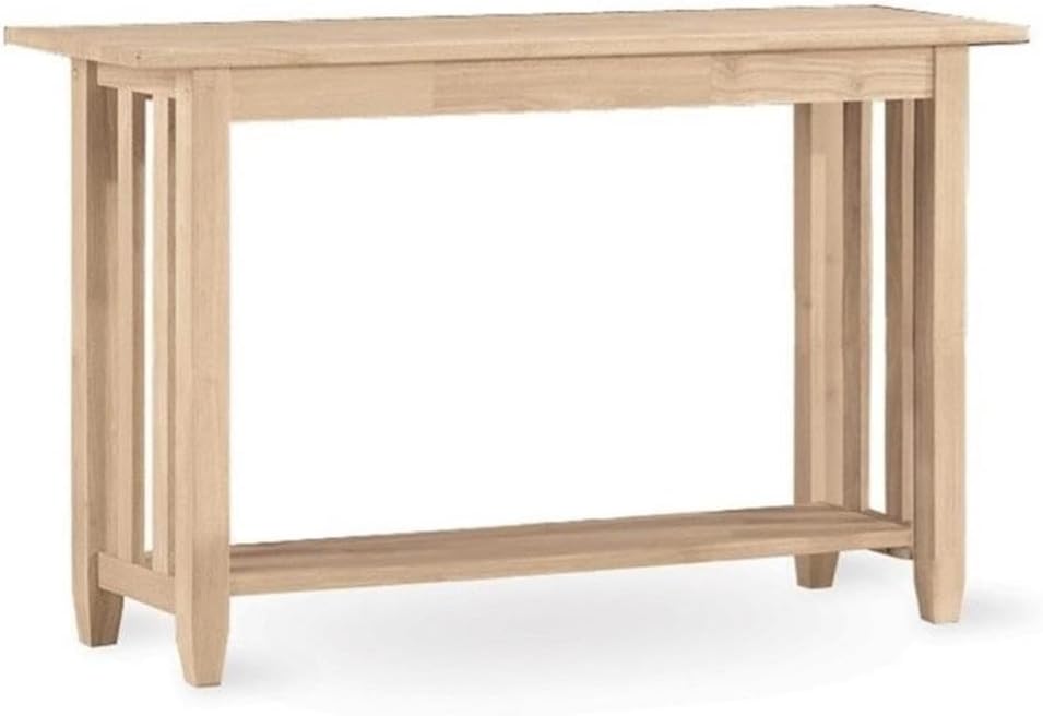 International Concepts Mission Unfinished Sofa Table