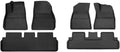 XPE Floor Mats Compatible with Tesla Model 3 2021-2024 Highland All Weather Trunk Mat WP Cargo Liner Left Right Rubber(Black Brown)