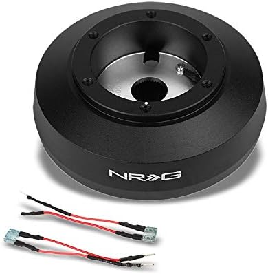 NRG Innovations SRK-163H Steering Wheel Hub Adapter(Aluminum, Black, 70mm 6-Bolt) Works with 98-09 Dodge Ram 1500/2500/3500