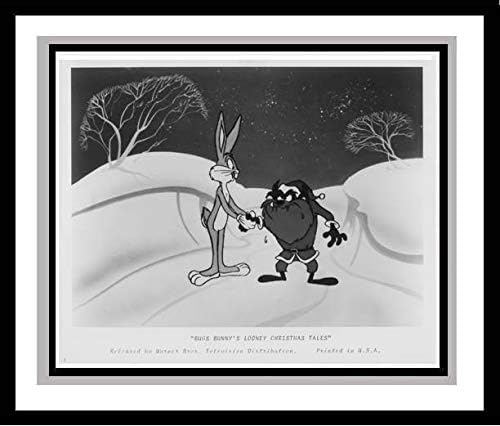 Bugs Bunny and The Tasmanian Devil (Taz) in'Bugs Bunny's Looney Christmas Tales' Studio Lobby Card Publicity Still - Warner Brothers