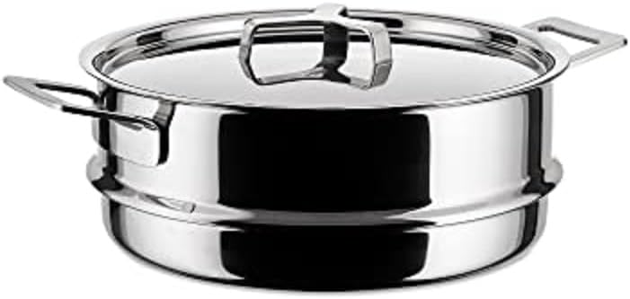 A Di Alessi,AJM307 'POTS & PANS', Steamer basket in 18/10 stainless steel mirror polished,9.5 Inch
