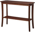 Pemberly Row Wood Console Table, 30' H x 38' W x 14' D, Mahogany Finish, Bottom Shelf, Versatile Storage, Classic Design for Entryway or Living Room Decor