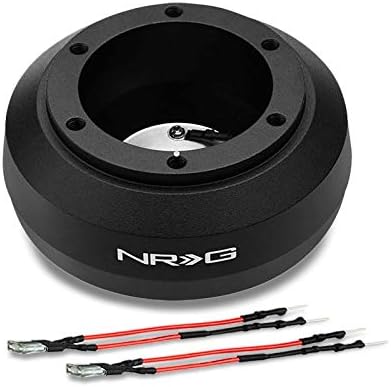 NRG Innovations SRK-165H Steering Wheel Hub Adapter(Aluminum, Black, 74mm 6-Bolt) Works with 09-16 Hyundai Genesis/10-16 Genesis Coupe