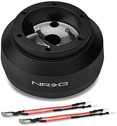 NRG Innovations SRK-195H Steering Wheel Hub Adapter(Aluminum, Black, 74mm 6-Bolt) Works with 84-93 Mercedes-Benz 190E W201 2.3L/2.6L