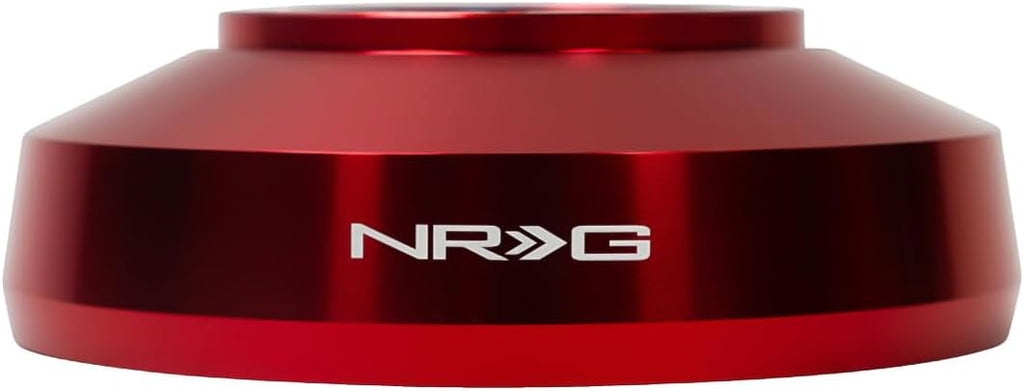 NRG Innovations Racing Style Steering Wheel Short Hub, Lockable Aluminum Steering Shaft, 6x70mm Bolt Pattern Quick Release Adapter Unit, Compatible For 90-04 Mustang, Red, NRG-SRK-179H-RD