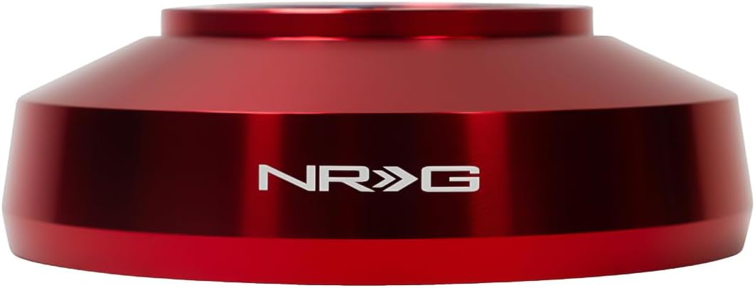 NRG Innovations Racing Style Steering Wheel Short Hub, Lockable Aluminum Steering Shaft, 6x70mm Bolt Pattern Quick Release Adapter Unit, Compatible For 90-04 Mustang, Red, NRG-SRK-179H-RD