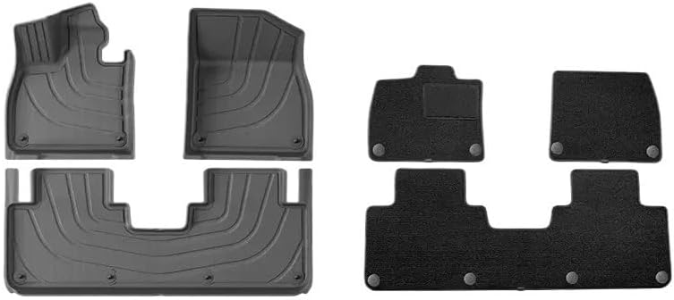 Compatible with LiXiang Li Auto Leading Ideal L6 PRO MAX 2024 2025 Floor Mats Cargo Liner Trunk Pad TPE Left-Hand Drive Black(Gray)