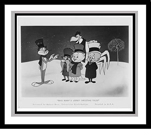 Bugs Bunny, Yosemite Sam, Elmer Fudd, Porky Pig and Foghorn Leghorn sing Carols in'Bugs Bunny's Looney Christmas Tales' Studio Lobby Card Publicity Still - Warner Brothers