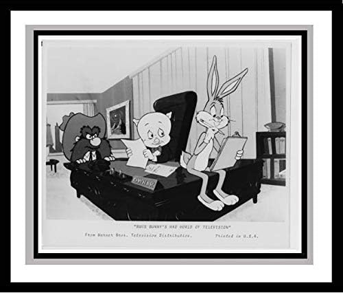 Porky Pig, Yosemite Sam and Bugs Bunny in'Bugs Bunny's Mad World of Television, 1982' Studio Lobby Card Publicity Still - Warner Brothers