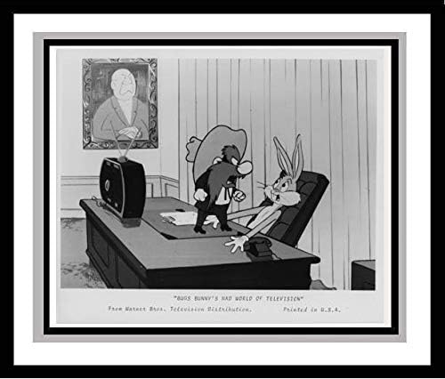 Yosemite Sam and Bugs Bunny in'Bugs Bunny's Mad World of Television, 1982' Studio Lobby Card Publicity Still - Warner Brothers