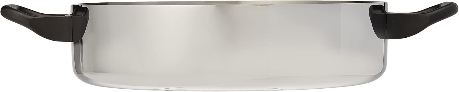 Alessi La Cintura Di Orione 24 cm Low Casserole with Two Handles in 18/10 Stainless Steel