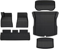 TPE Floor Mats Compatible with Tesla Model 3 2024 Cargo Liner Trunk Mat Pads Model 3 2024 Accessories(6pcs LHD)