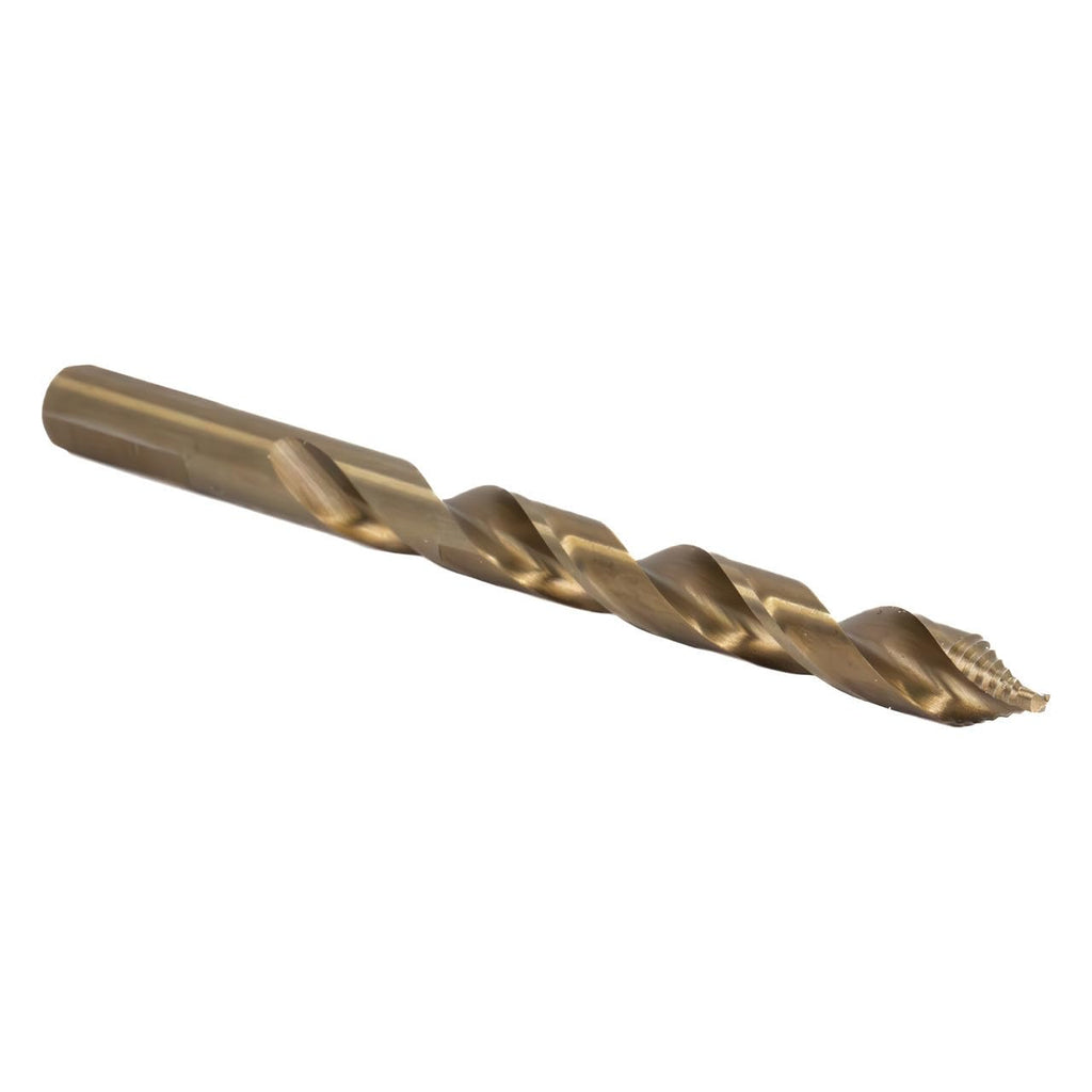 Drill America 29 Piece Cobalt Stepped Point Drill Bit Set in Round Case w/Gold Oxide Finish for Drilling Acrylic, Steel, Hard Metals, Sizes 1/16' to 1/2' x 64ths, GSC Series ZMGSC29J-PC