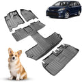 Fit for Sienna 2013-2020 Floor Mat 3 Rows & Cargo Trunk Liners All Weather Black TPE Car Mats Compatible for Toyota Sienna 2013 2014 2015 2016-2020 Accessories（7 Passenger Model）