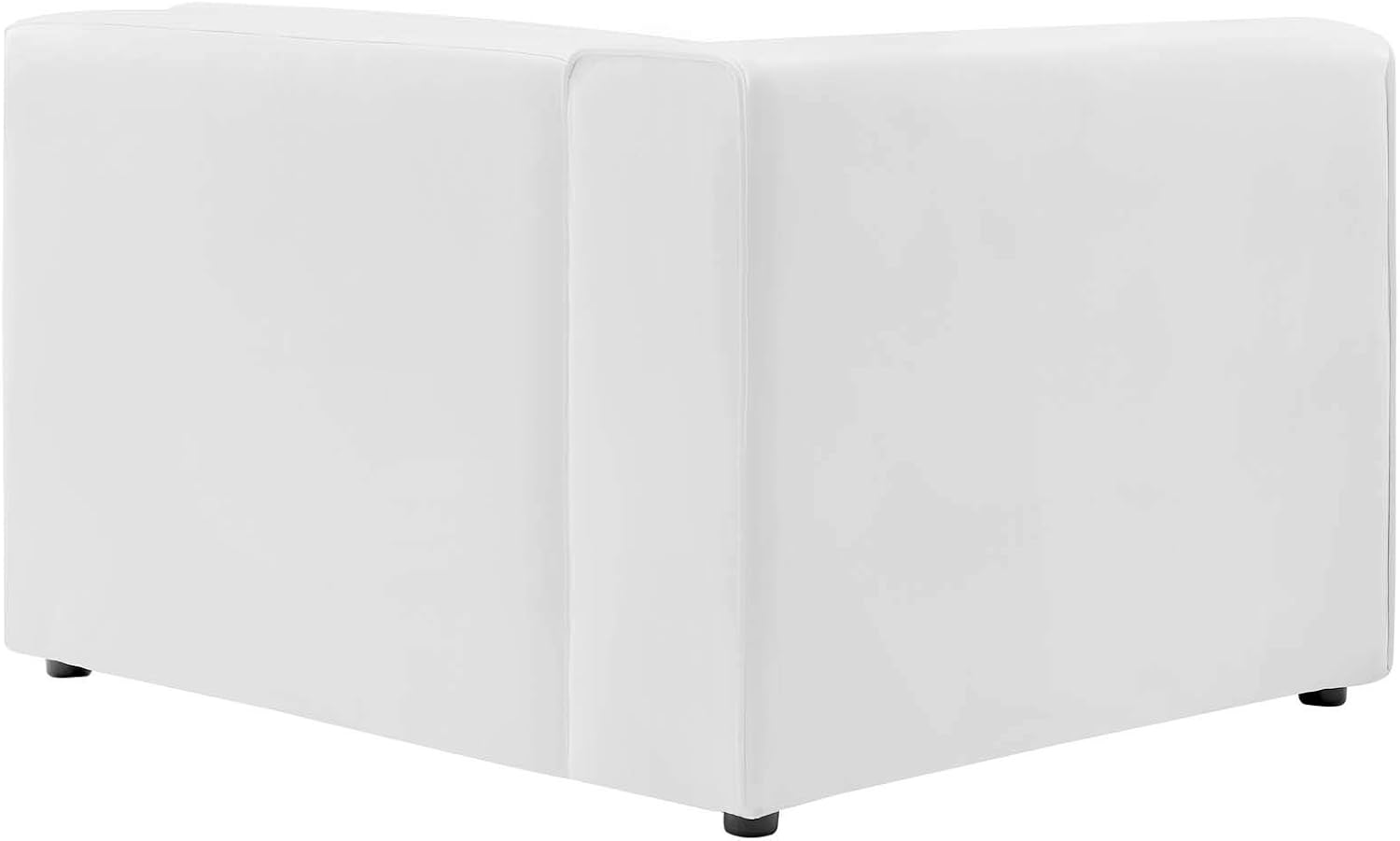 Modway Mingle Vegan Leather 3-Piece Sectional Sofa in White