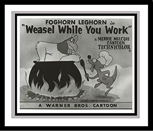 Foghorn Leghorn and the Weasel in 'Weasel While You Work' Studio Lobby Card Publicity Still - Warner Brothers