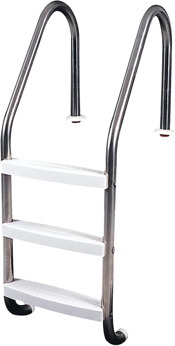 SWIMLINE HYDROTOOLS Stainless Steel Pool Ladder – Heavy Duty Swimming Step Accessory, In-Ground, 63'