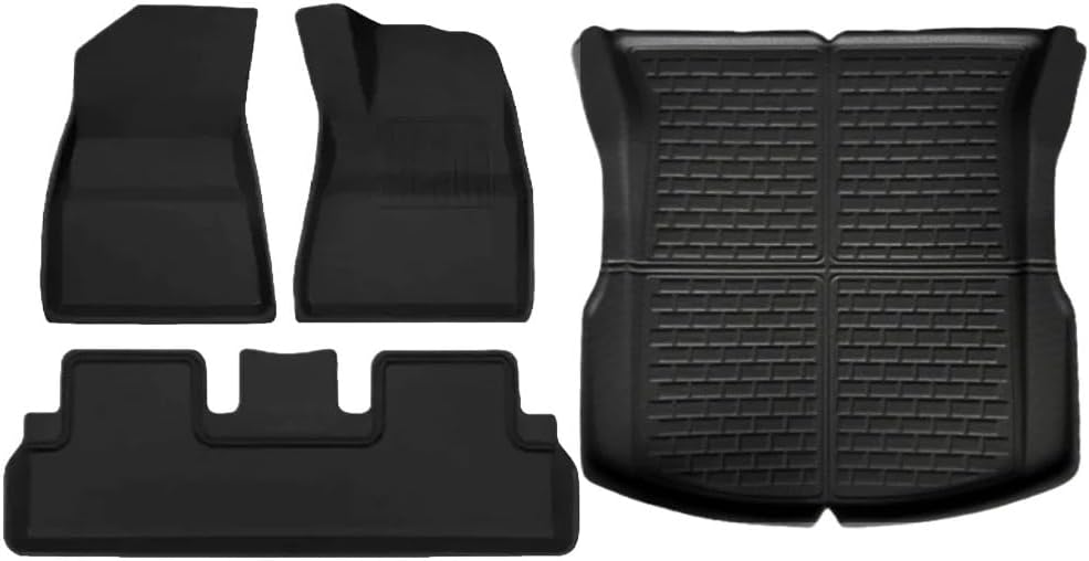 for Tesla Model 3 Highland 2024 XPE Floor Mats，LHD RHD All Weather Anti-Slip Waterproof Trunk Mat Cargo Liners Accessories(2024 RHD 4PCS)