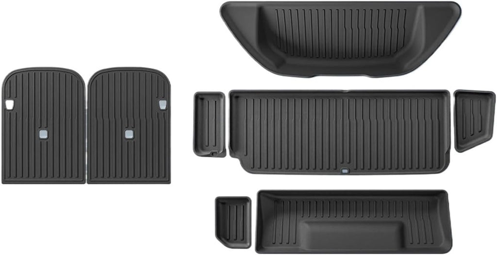 Floor Mats Compatible with Tesla Model X 2023 2024 TPE 3D Car Floor Mats Cargo Liner Trunk Pad Waterproof Protective Left Rudder(67MODELX4PCS)