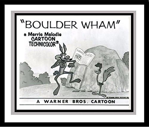 The Road Runner and Wile E. Coyote in 'Boulder Wham' Studio Lobby Card Publicity Still - Warner Brothers
